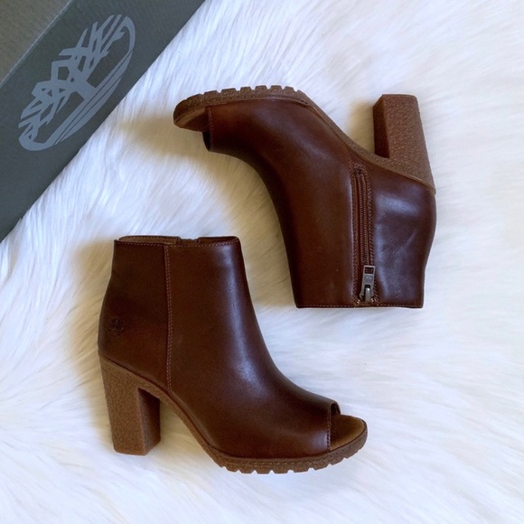 Timberland Shoes - Timberland Brown Tillston Peep Toe Ankle Boot